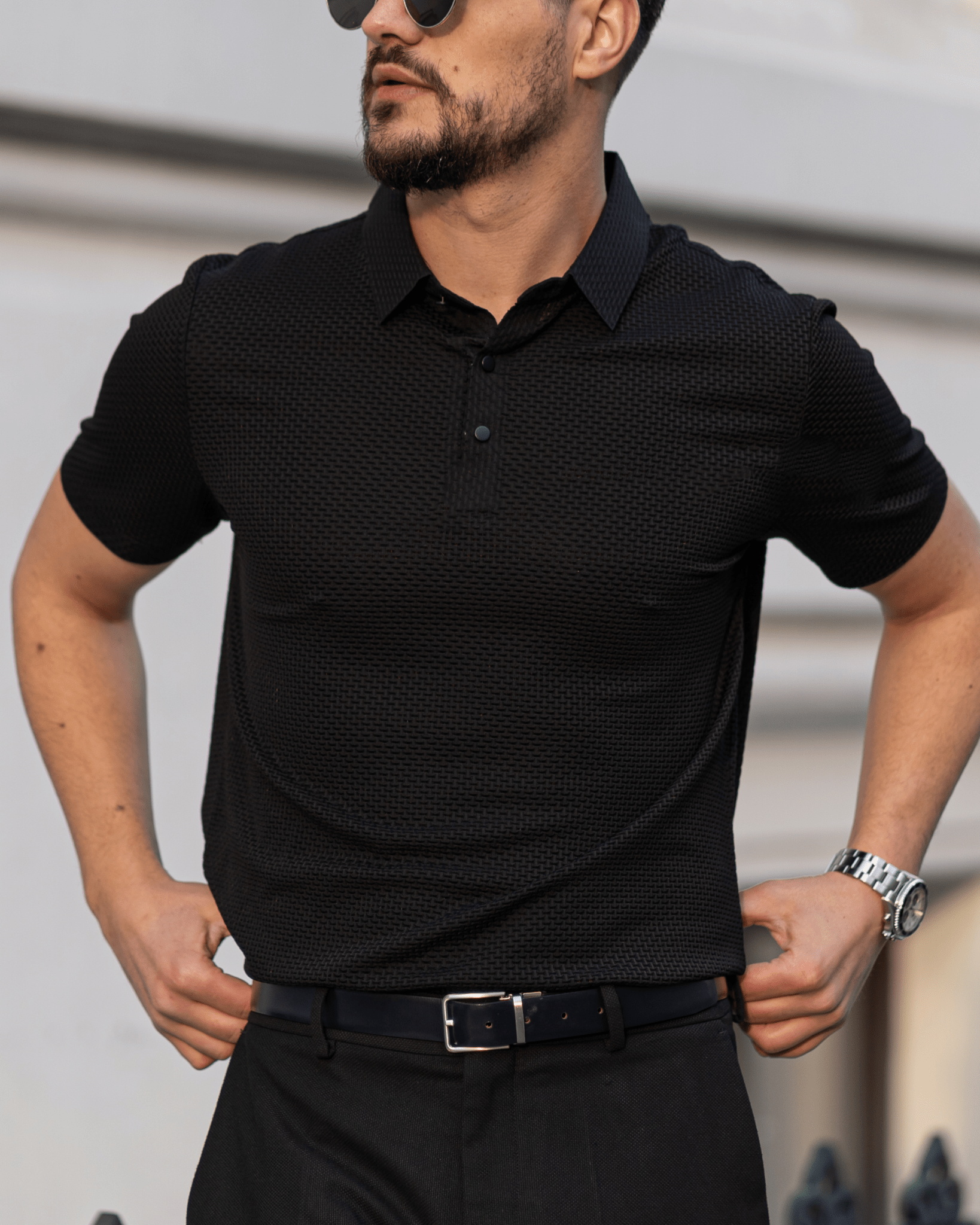 男士冰絲polo衫